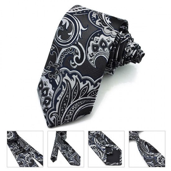 Gentleman Polyester Silk Twill Jacquard Business Ties Various Colors Formal Neckties