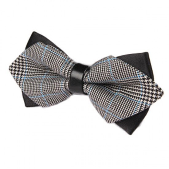 Men British Style Stripes Bowknot Business Wedding Party Bow Tie