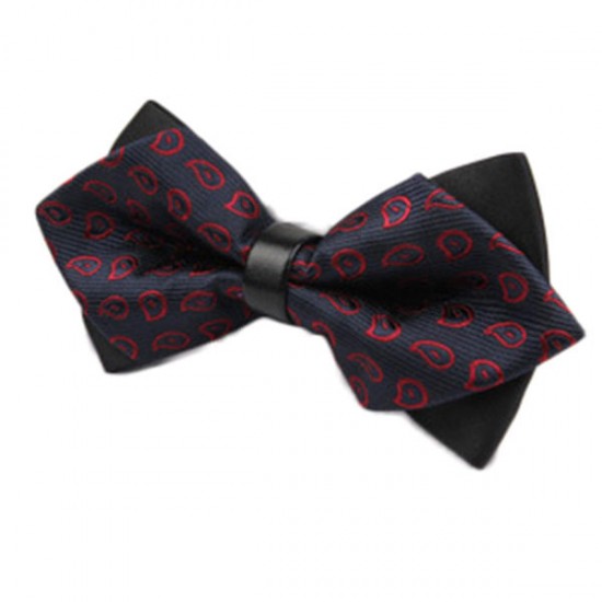 Men British Style Stripes Bowknot Business Wedding Party Bow Tie