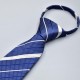 Men Business Processional Dress Striped Tie Laze Zipper Gentle Polyester Ties