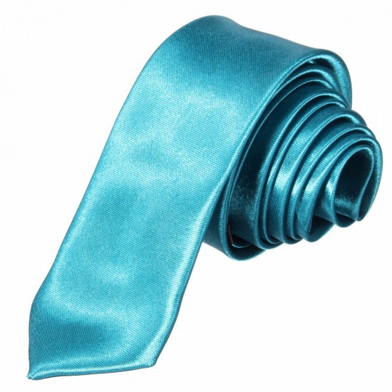 Men Male Jacquard Woven Skinny Slim Tie Polyester Plain Necktie Business Suit Shirt Accessories
