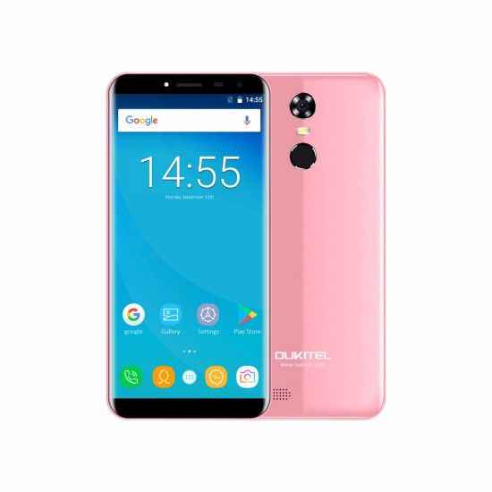 Oukitel C8 5.5"Inch 18:9  Display  Android 7.0 MT6580A Quad Core 3000mAh 2GB RAM+16GB ROM  3G Fingerprint 13MP Camera Cellphone