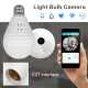SDETER Bulb Lamp Wireless IP Camera Wifi 960P Panoramic FishEye Home Security CCTV Camera 360 Degree Night Vision Support 128GB