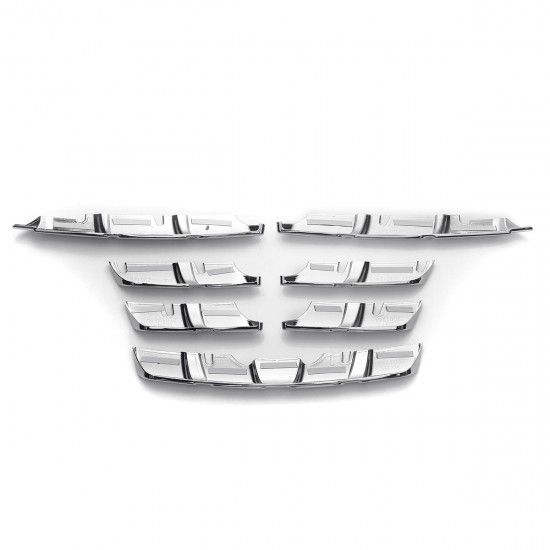 7pcs Car Chrome ABS Front Grille Cover Trim Molding For Renault Kadjar 2015 2016 2017