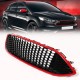 Black Red Honeycomb Mesh Front Bumper Center Grille Panel for Focus MK3 ST Line