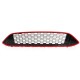 Black Red Honeycomb Mesh Front Bumper Center Grille Panel for Focus MK3 ST Line