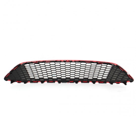 Black Red Honeycomb Mesh Front Bumper Center Grille Panel for Focus MK3 ST Line