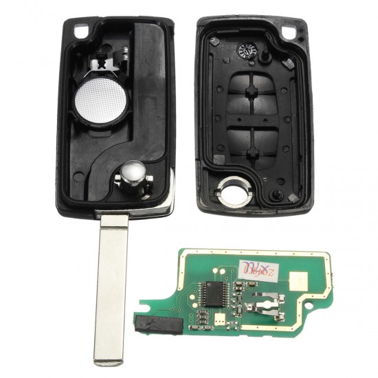 2 Buttons Key Case Fob 433MHz ID46 Chip VA2 Blade for Citroen C2 Peuge0t 207 407