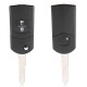 2 Buttons Remote Folding Key Flip Shell Case Uncut Blank For Mazda