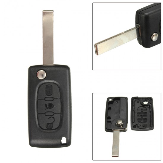 3 BNT Remote Key Case Folding For Citroen C2 C3 C4 C5 C6 C8 Xsara Picasso