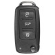 3 Button Remote Key FOB Shell Case+Uncut Blade For VW POlO