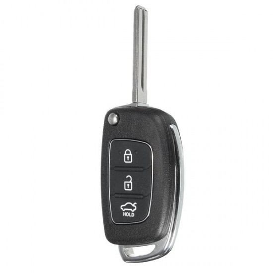 Car Remote Key Case Fob 3 Button Flip Key Shell Left Fold for Hyundai Santa Fe 13-14 PG180A