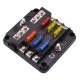 1 In 6 Out Independent Positive And Negative Of The Fuse Box With LED Indicator 1 In 6 Out Independent Positive And Negative Of The Fuse Box With LED Indicator