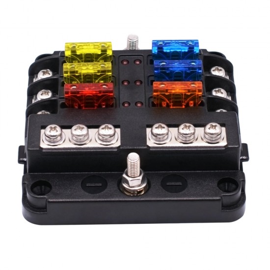 1 In 6 Out Independent Positive And Negative Of The Fuse Box With LED Indicator 1 In 6 Out Independent Positive And Negative Of The Fuse Box With LED Indicator