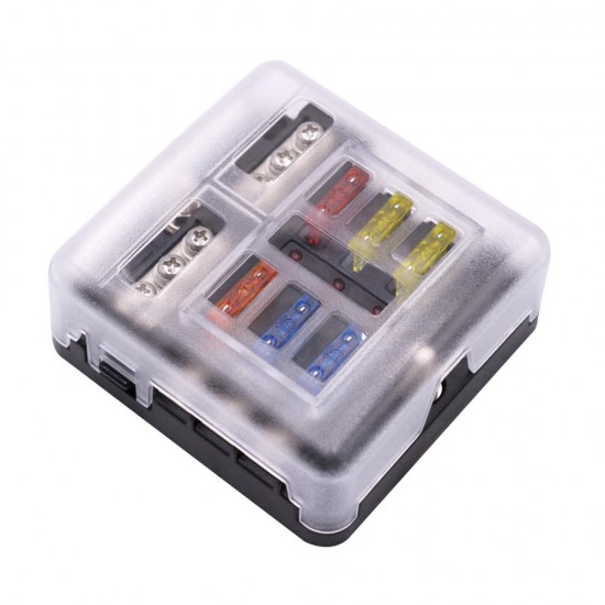 1 In 6 Out Independent Positive And Negative Of The Fuse Box With LED Indicator 1 In 6 Out Independent Positive And Negative Of The Fuse Box With LED Indicator