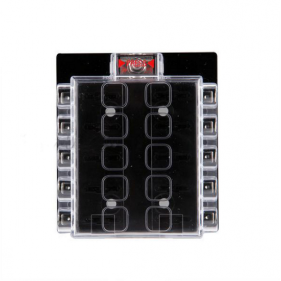 10 Way Fuse Box Block Fuse Holder Box Car Vehicle Circuit Automotive Blade