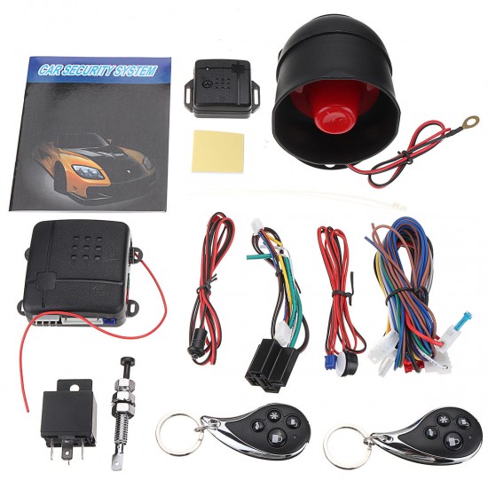 12V Universal One Way Smart Anti Theft Remote Control Car Alarm System