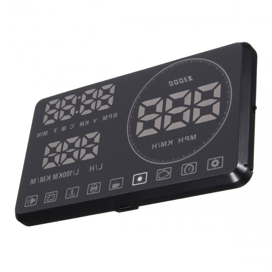 5.5 Inch M9 HUD Car HUD Head Up Display with OBD Interface