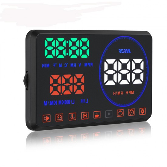 5.5 Inch M9 HUD Car HUD Head Up Display with OBD Interface