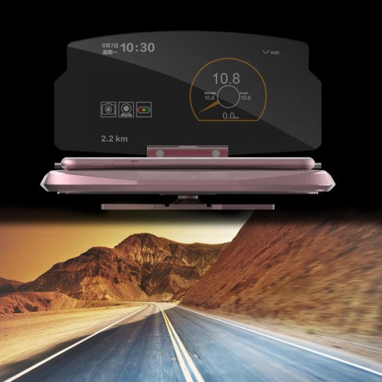 Car Vehicle HUD Head Up Display Navigation GPS Mobile Phone Mount Bracket Holder