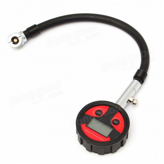 0-200PSI Metal Digital Tire LCD Manometer Air Pressure Gauge PSI BAR KPA