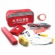 Car Emergency Flashlight Hammer Battery Cable Tire Pressure Gauge Towing Rope Screwdriver Gloves