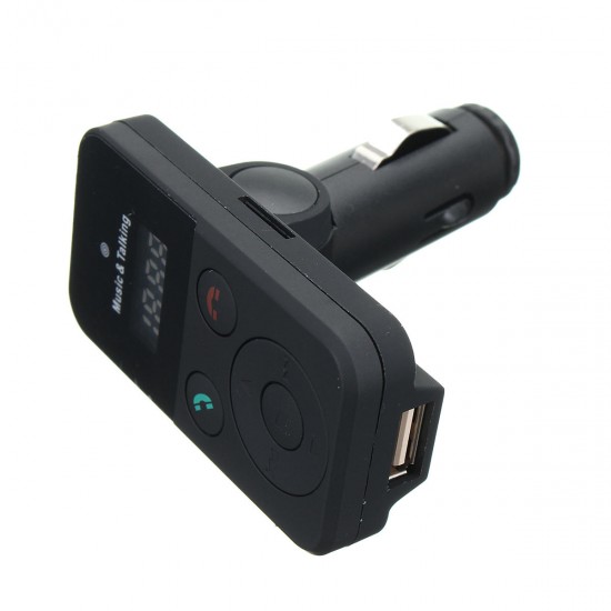 Car Hands Free Bluetooth Wireless FM Transimittervs USB SD MP3 Microphone Remote