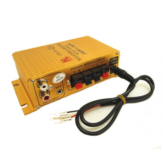12V Input Car Mini HIFI Digital bluetooth Power Amplifier Car Amplifier