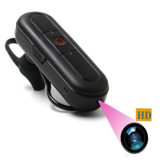 Mini Bluetooth Headset Camera 1080P FHD Hidden Wireless 8GB Memory