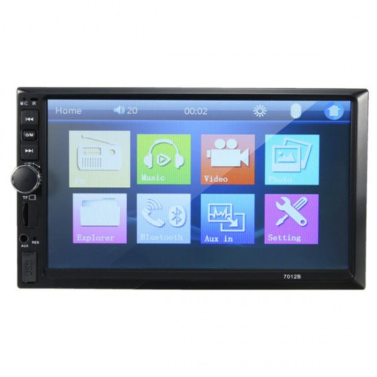 7012B 7 Inch Double 2DIN Car Radio Stereo Bluetooth MP4 MP5 FM AUX USB Player Touchscreen
