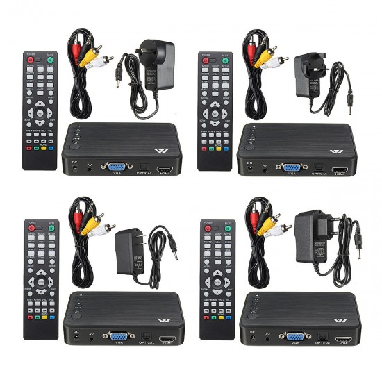 Mini Full 1080P HD Car Multi Media Player TV BOX 3 Outputs VGA/AV USB & SD Card