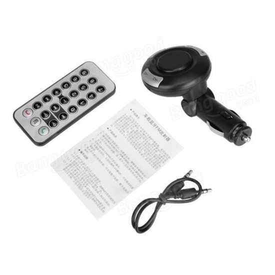 BT-308 Car MP3 Player FM Transmitter Modulator Support TF Card with Bluetooth Function