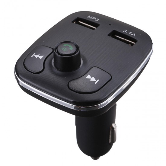 FM Transmitter Bluetooth Car MP3 Player CigaretteLighter Car Bluetooth Hands Free Phone Dual USB Car