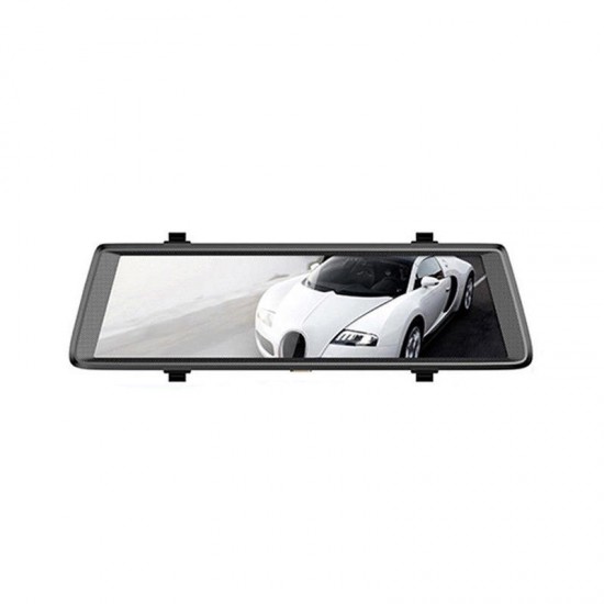 10 Inch 1080P Touch Screen Dual Lens Car Rearview Mirror DVR Safety Driving Camera