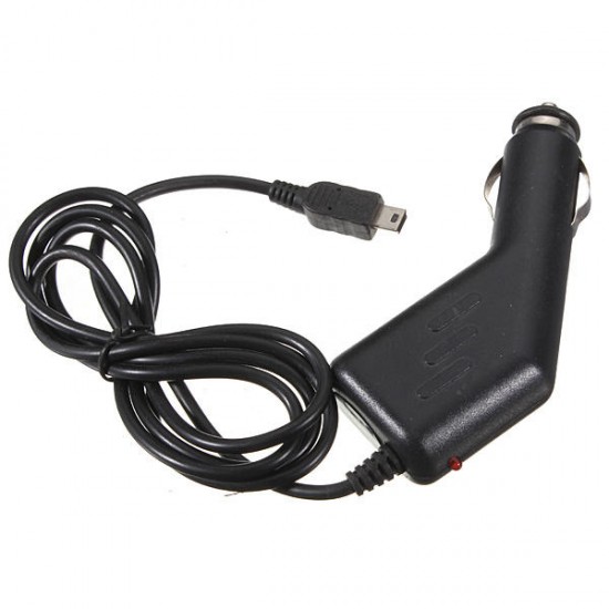 Car Charger Power Charging Lead Cable for Garmin Nuvi Sat Black