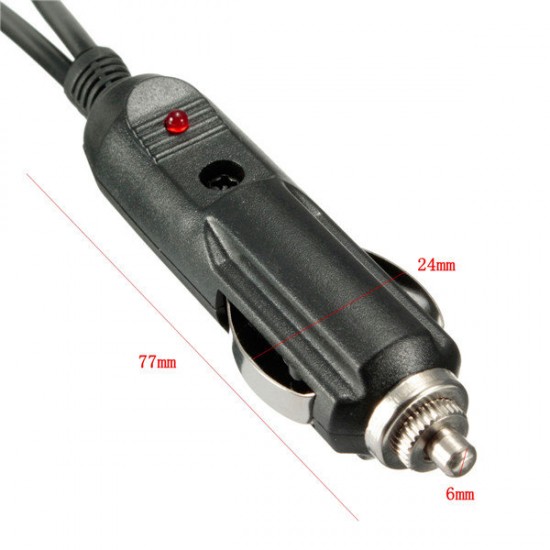 12-24V 5A Car Dual 2 Way Double Cigarette Lighter Socket Plug Adaptor Adapter