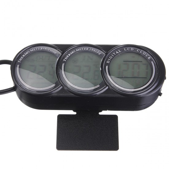 Blue LED Digital Car Inside Outside Thermometer Calendar Clock