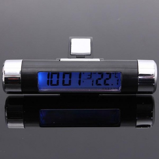 Car Digital LCD Display Temperature Thermometer Monitor Time Clock