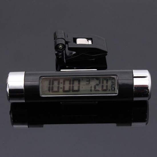 Car Digital LCD Display Temperature Thermometer Monitor Time Clock