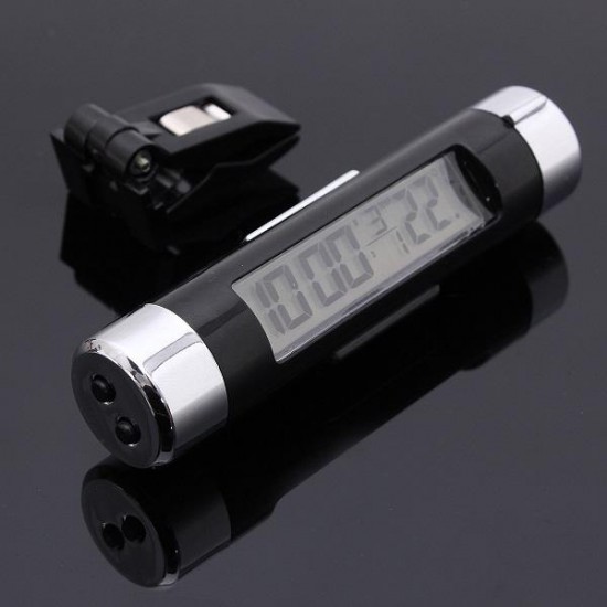 Car Digital LCD Display Temperature Thermometer Monitor Time Clock