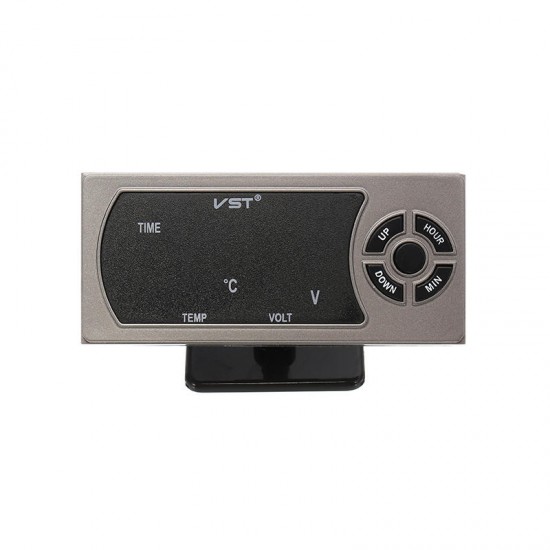 VST 3.5A Dual USB Car Clock Voltage Temperature LED Display Car Changer Function