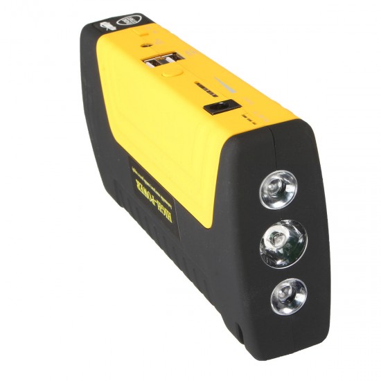 50800mAh LED Dual USB Car Jump Starter Booster Portable Power Bank Backup Charger