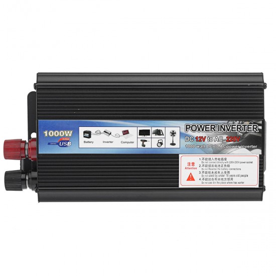 1000W DC 12V to AC 110V 220V Modified Sine Wave Car Power Inverter Converter USB