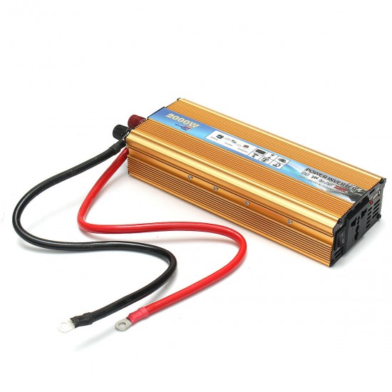 2000W Portable Car Modified Sine Wave Power Inverter Converter DC 24V To AC 220V