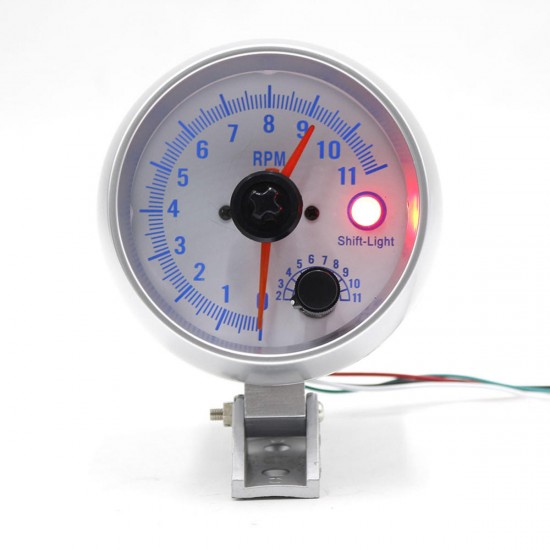 3.5 Inch Car LED Shift Warning Light Tachometer Tacho Gauge Step Motor 0-11000 RPM