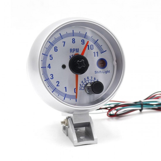 3.5 Inch Car LED Shift Warning Light Tachometer Tacho Gauge Step Motor 0-11000 RPM