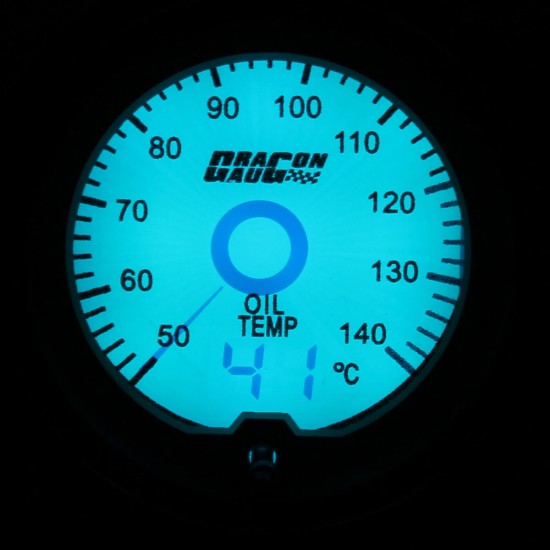 52mm Car Oil Temp Temperature Gauge Digital 7 color LED Display Car Meter