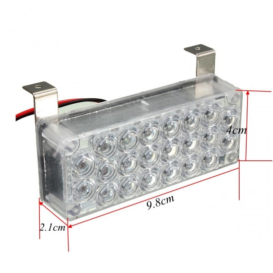 10.5V-13.5V 22 x LED Flash Strobe Car 4 Bars Warning Emergency Grill Light Lamp