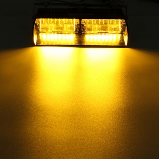 12V 16 LED Amber Recovery Strobe Warning Lights Magnetic Roof Flashing Beacon Car Work Lights
