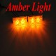 12V 2x2 LED Bulb Amber White Flashing Warning Emergency Strobe Light Lamp Bar